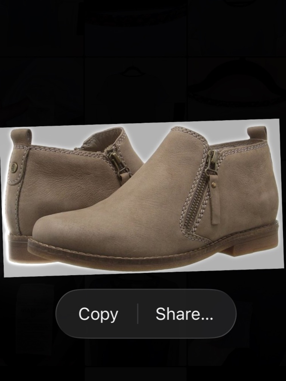 Hush Puppies Beige Taupe Leather Cayto Ankle Boot New Size 8